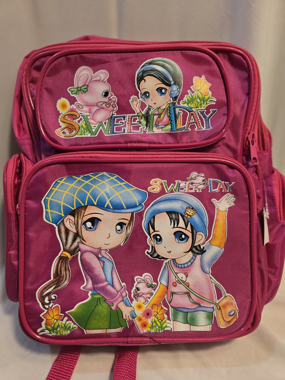 Pink "Sweet Day" Kids Cartoon Backpack